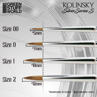 Brush SILVER SERIES (S) Paint brush set (Green Stuff World)