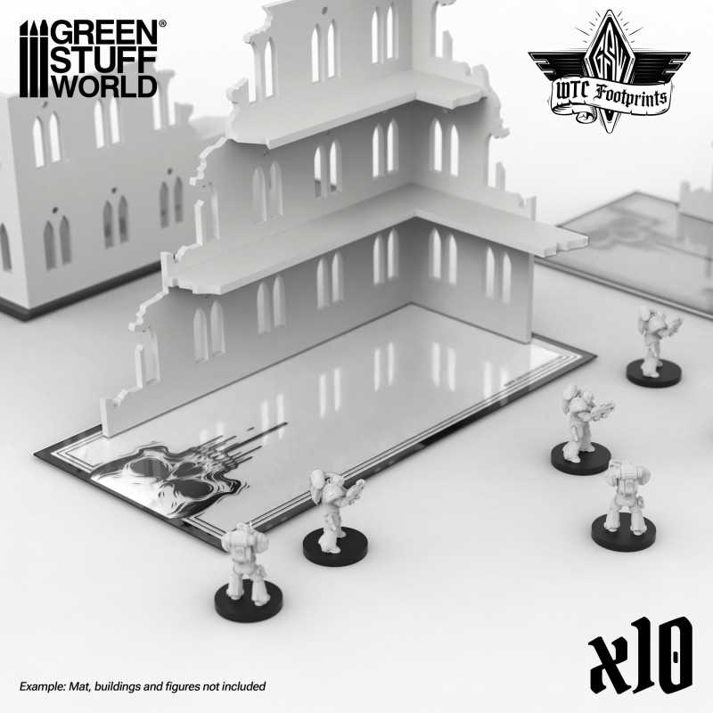 Skull Basic WTC Glasspack Footprints 10x (Green Stuff World)