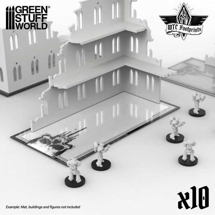 Skull Basic WTC Glasspack Footprints 10x (Green Stuff World)