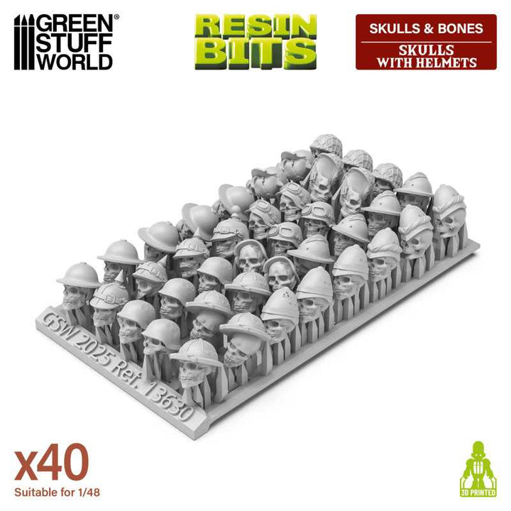 Skulls with Helmets 1:48 (Green Stuff World)