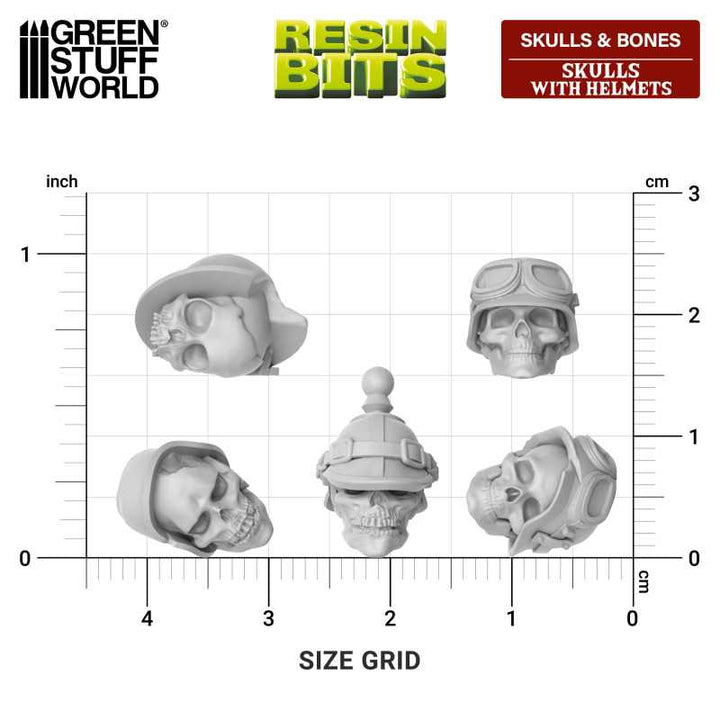 Skulls with Helmets 1:48 (Green Stuff World)