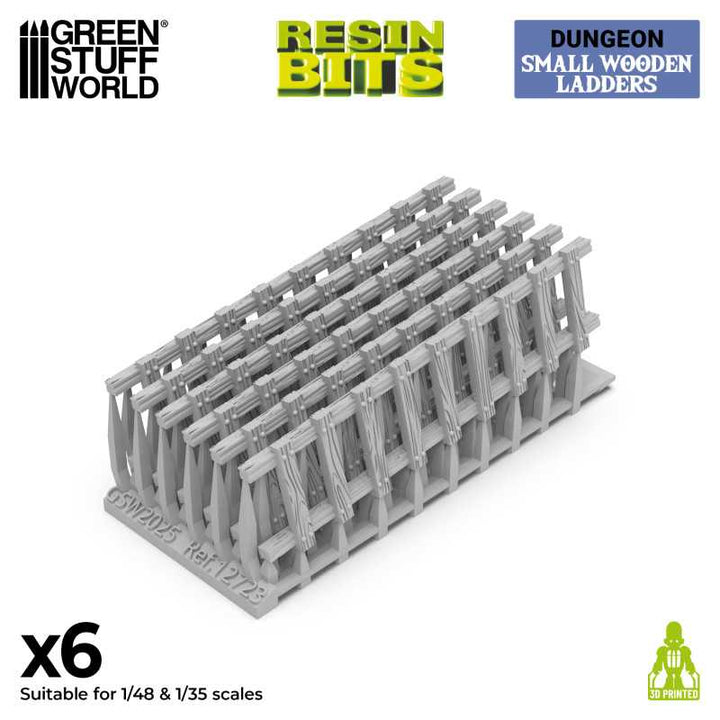 Small Wooden Ladders 1:48-1:35 (Green Stuff World)