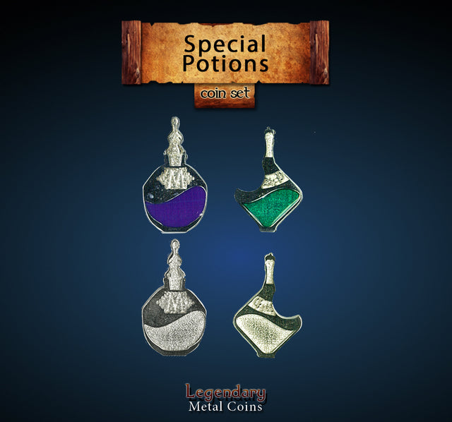 Legendary Metal Coins - Special Adventure Potions Set (Drawlab)