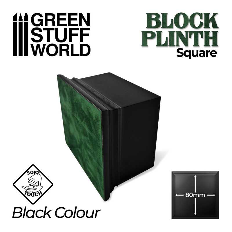 Square Top Display Plinth 8x8 cm - Black (Green Stuff World)