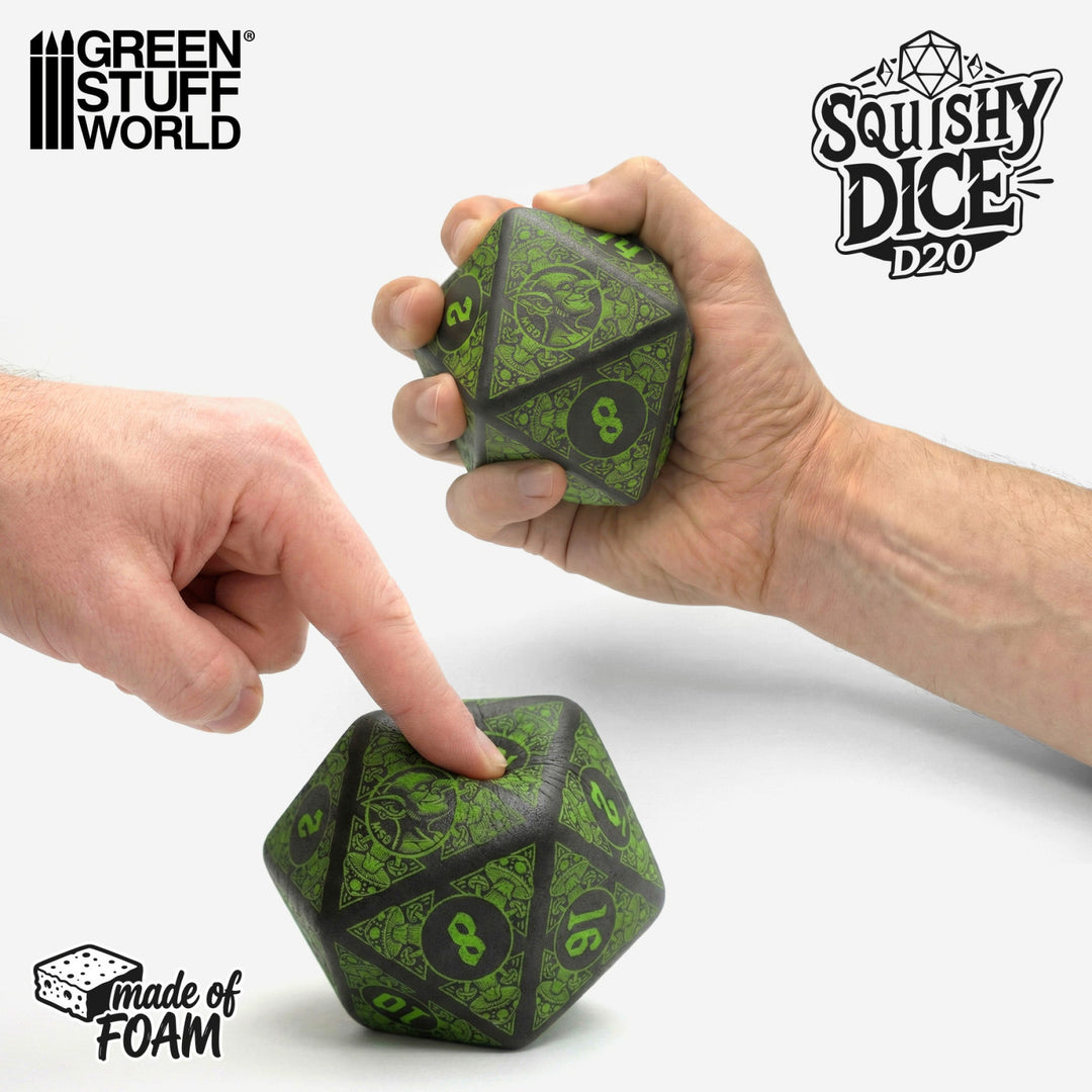 Squishy D20 Dice - GOBLIN (Green Stuff World)