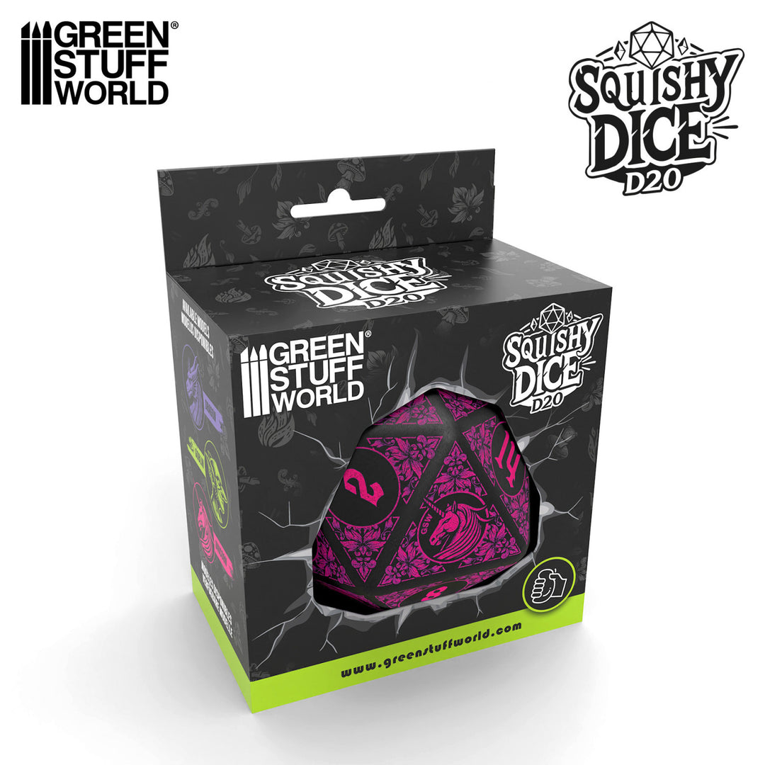 Squishy D20 Dice - UNICORN (Green Stuff World)