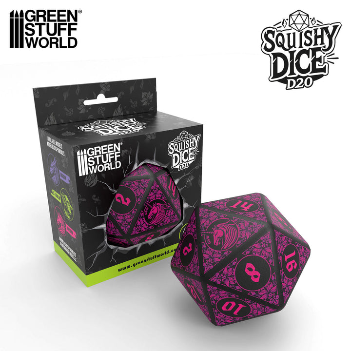 Squishy D20 Dice - UNICORN (Green Stuff World)