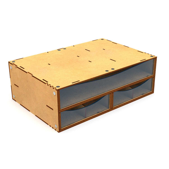 Stackable Hobby Drawer Rack with 3 horizontal drawers and dividers (Green Stuff World)
