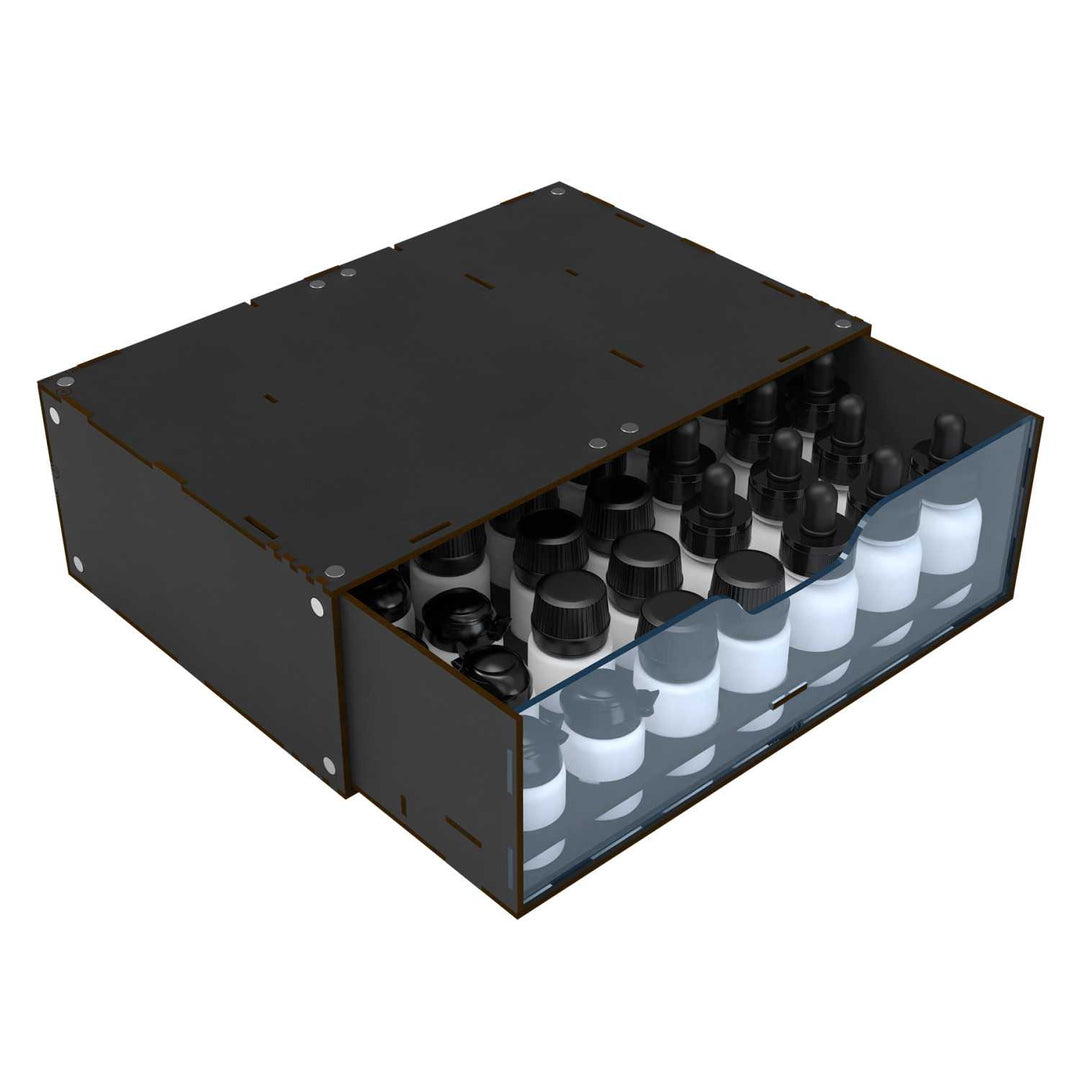 Stackable Hobby Paint Rack 30ml with magnets - Black (Green Stuff World)