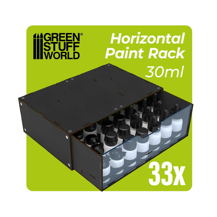 Stackable Hobby Paint Rack 30ml with magnets - Black (Green Stuff World)