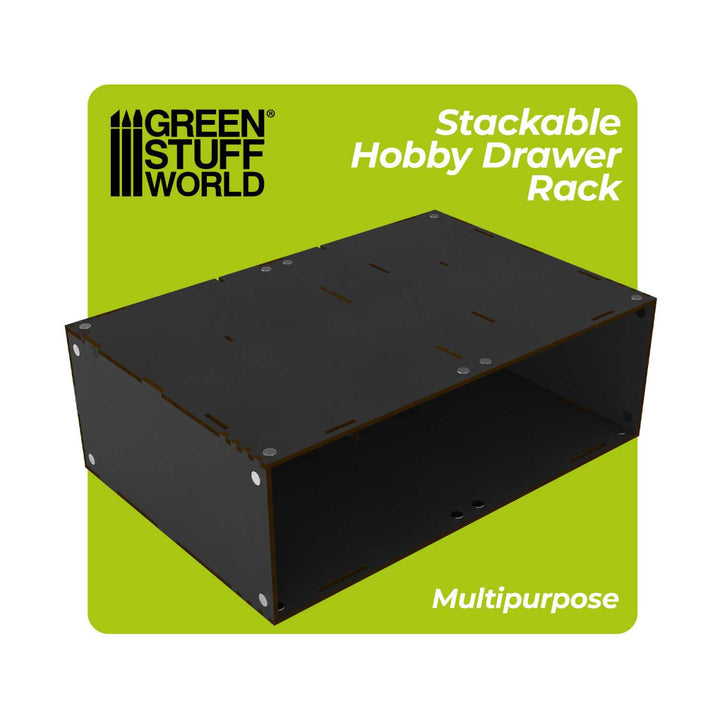 Stackable hollow storage module - Black (Green Stuff World)