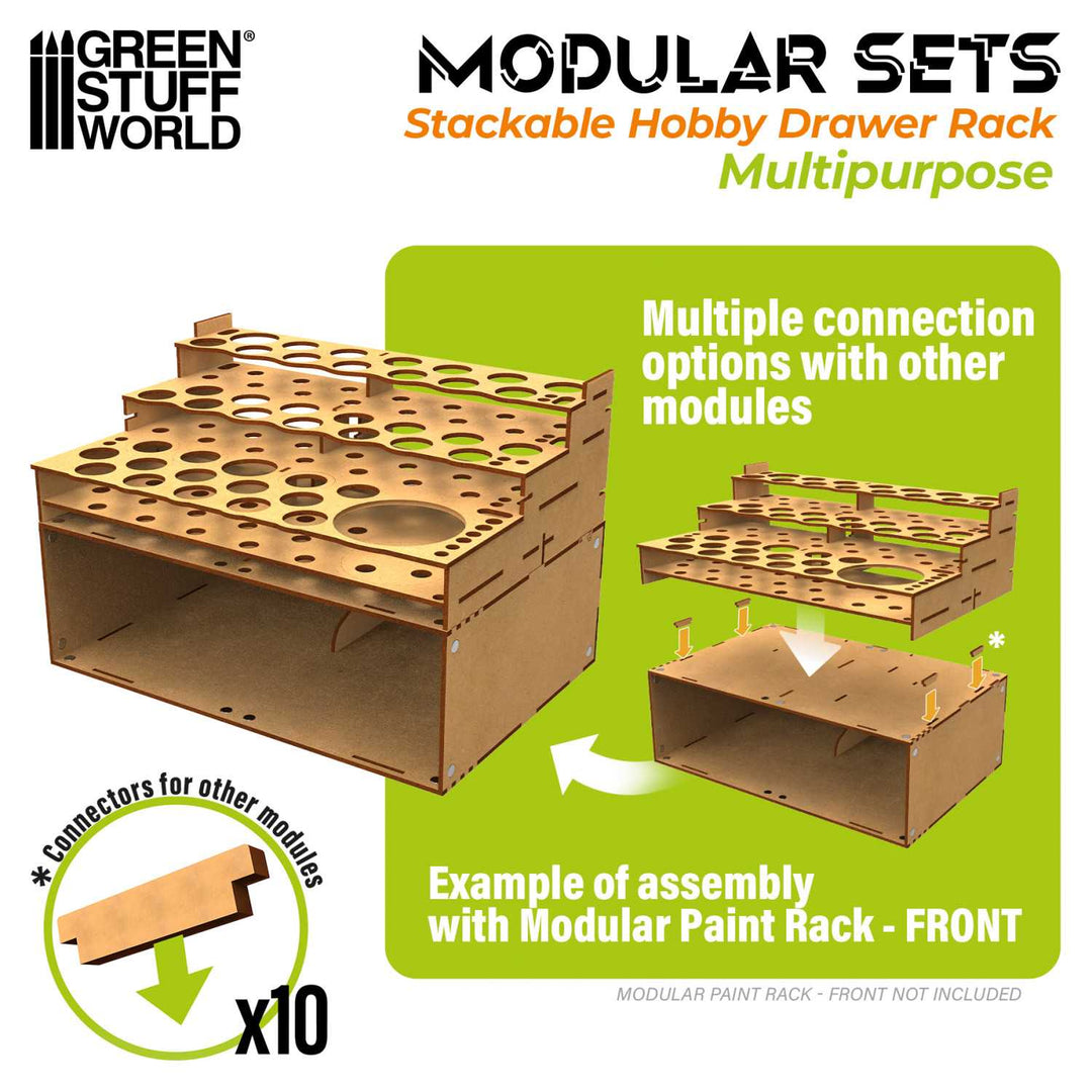 Stackable hollow storage module (Green Stuff World)