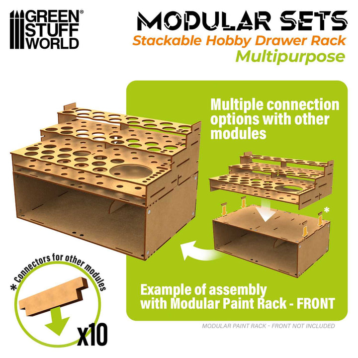 Stackable hollow storage module (Green Stuff World)