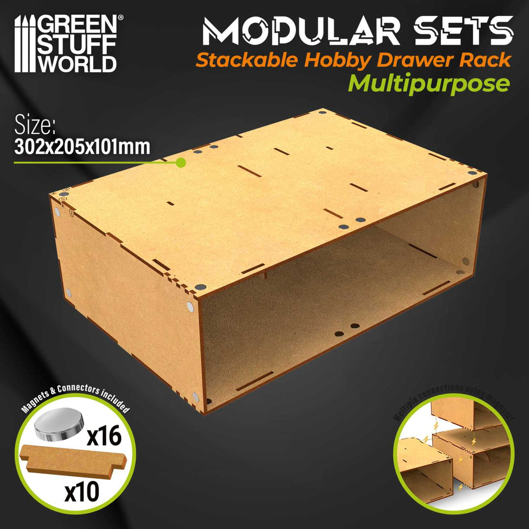 Stackable hollow storage module (Green Stuff World)