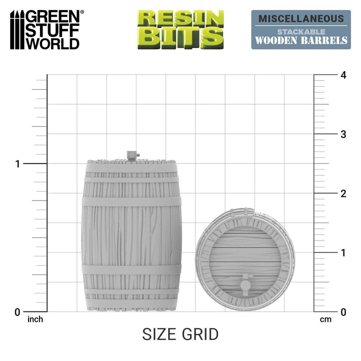 Stackable Wooden Barrels 1:35 (Green Stuff World)