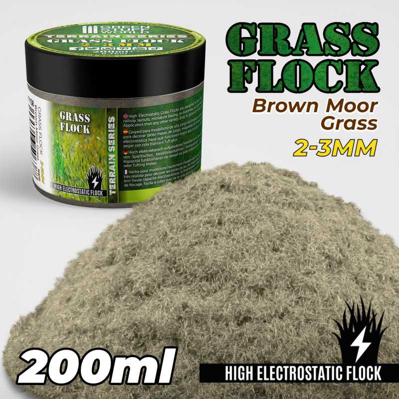 Static Grass Flock 2-3mm - Brown Moor Grass - 200 ml (Green Stuff World)