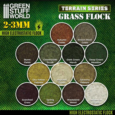 Static Grass Flock 2-3mm - BURNT FIELDS - 200 ml (Green Stuff World)