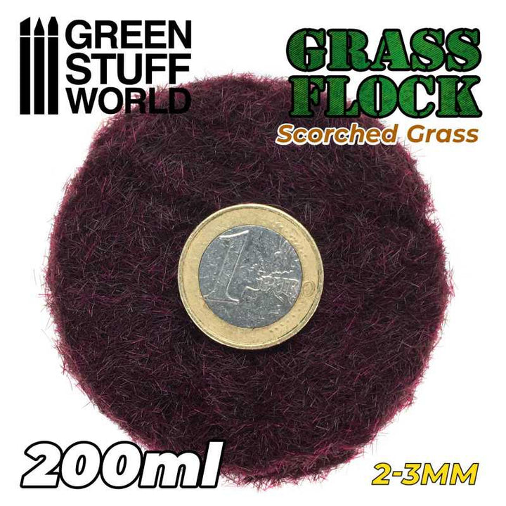 Static Grass Flock 2-3mm - SCORCHED BROWN - 200 ml (Green Stuff World)