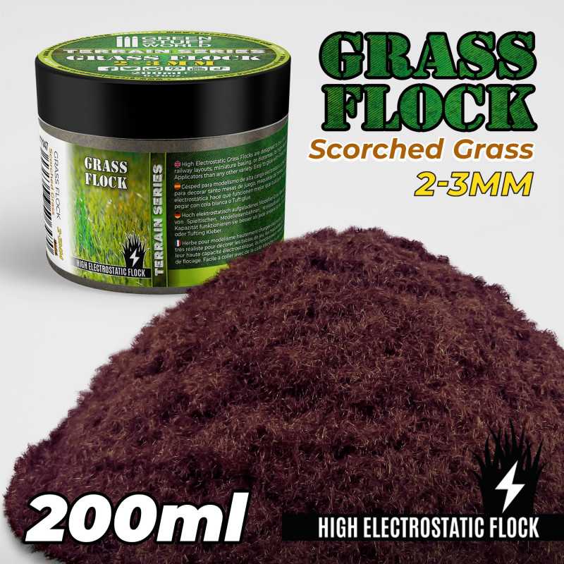 Static Grass Flock 2-3mm - SCORCHED BROWN - 200 ml (Green Stuff World)