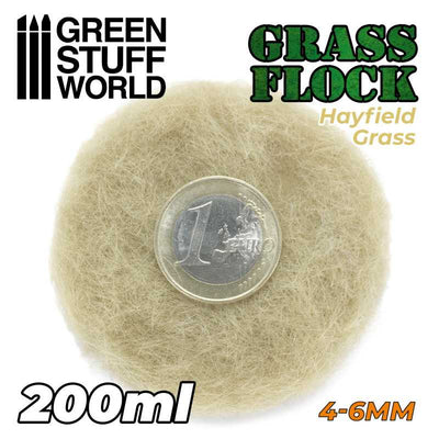 Static Grass Flock 4-6mm - HAYFIELD GRASS - 200 ml (Green Stuff World)