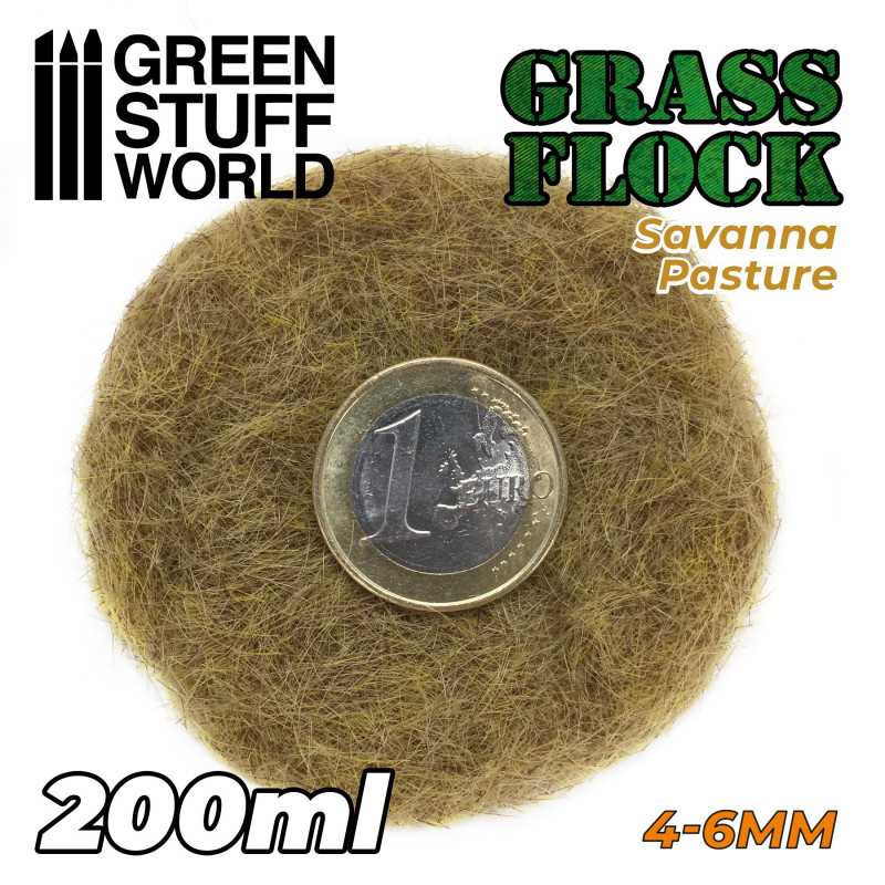 Static Grass Flock 4-6mm - SAVANNA PASTURE - 200 ml (Green Stuff World)