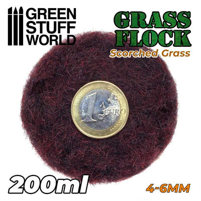 Static Grass Flock 4-6mm - SCORCHED BROWN - 200 ml (Green Stuff World)