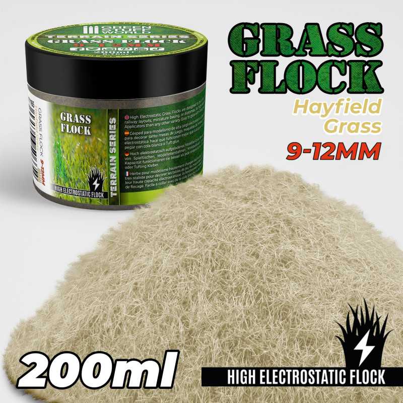 Static Grass Flock 9-12mm - HAYFIELD GRASS - 200 ml (Green Stuff World)