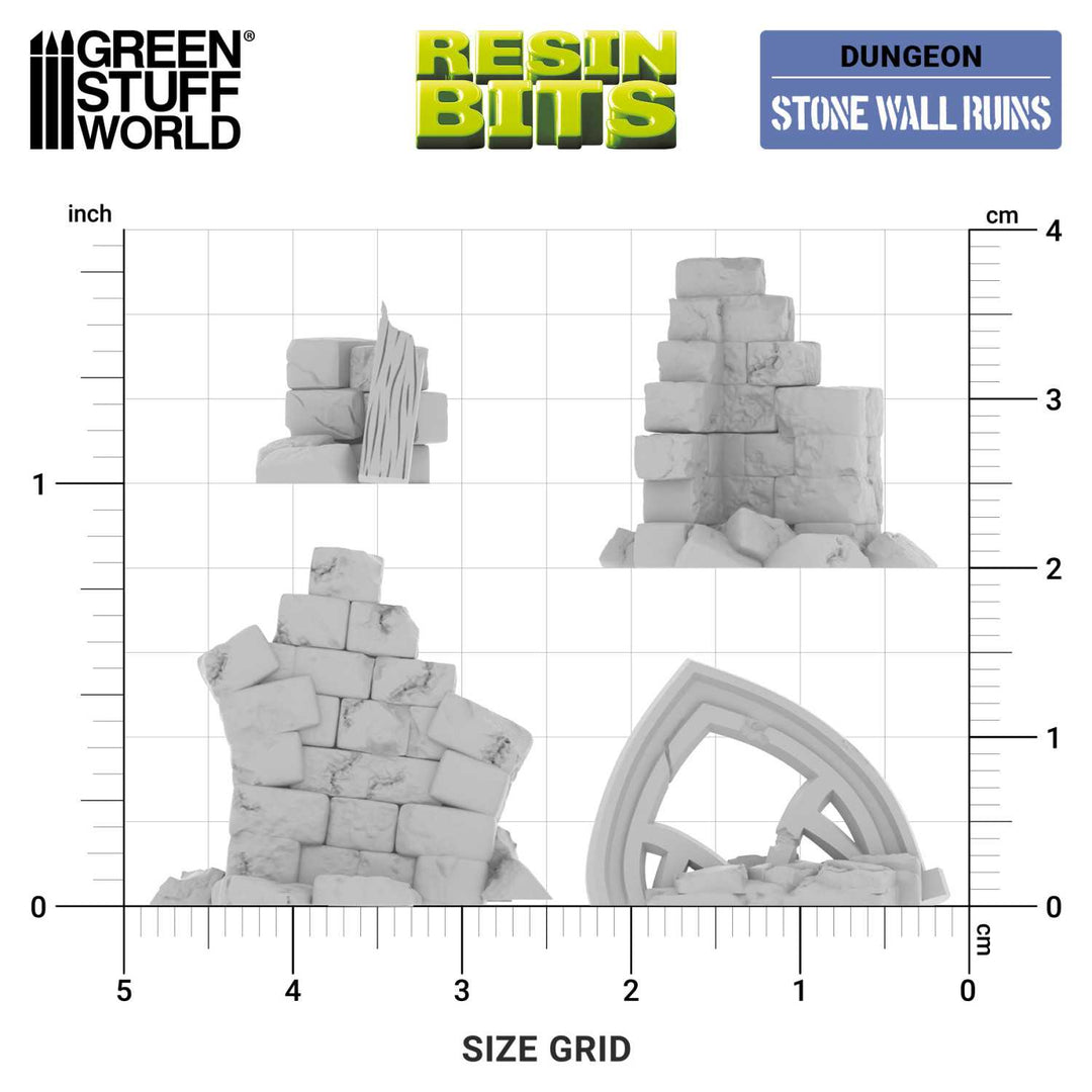 Stone wall ruins 1:48 (Green Stuff World)