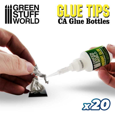 20x Precision tips for Super Glue Bottles (Green Stuff World)