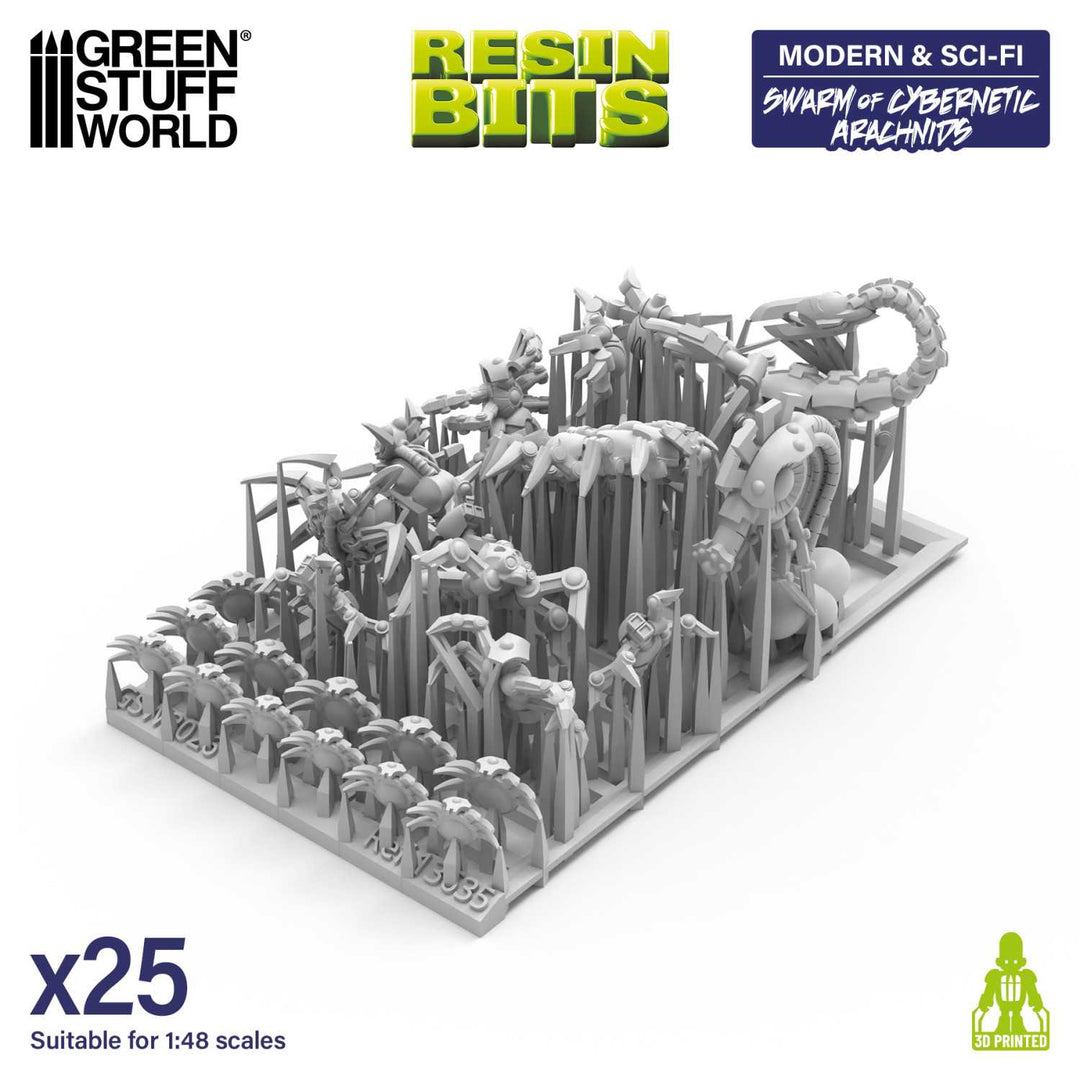 Swarm of Cybernetic Arachnids 1:48 (Green Stuff World)