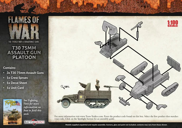 Flames of War: T30 75mm Assault Gun Platoon (UBX63)