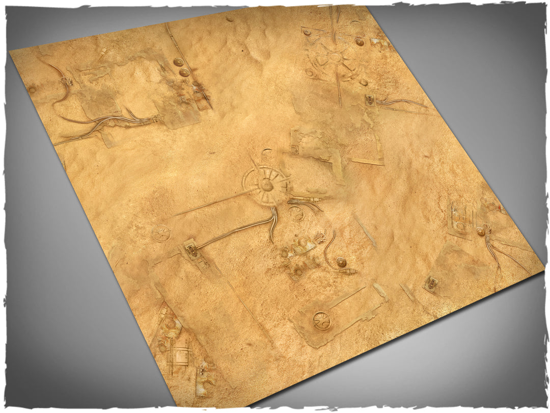 Gaming mat - Desert City (120x120 cm) (Deep-Cut Studio)