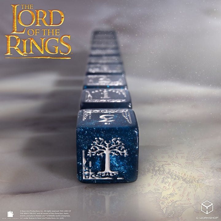 The Lord of the Rings: Gondor 10xD6 Dice Set (Q-Workshop) (LOTR/190166/GON/B)