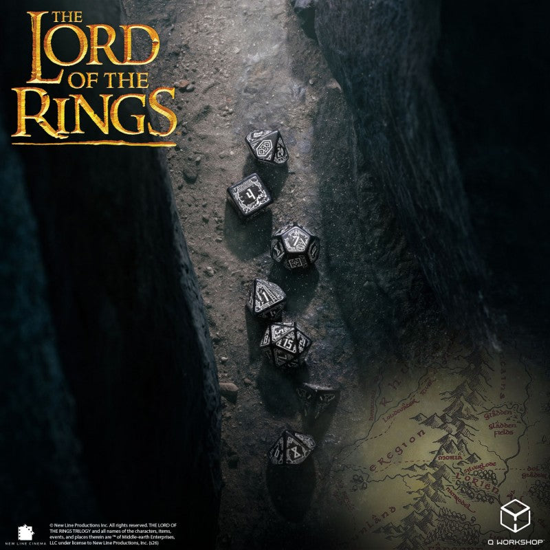 The Lord of the Rings: Moria - Glow in the dark Dice Set (Q-Workshop) (LOTR/190166/MOA/A)