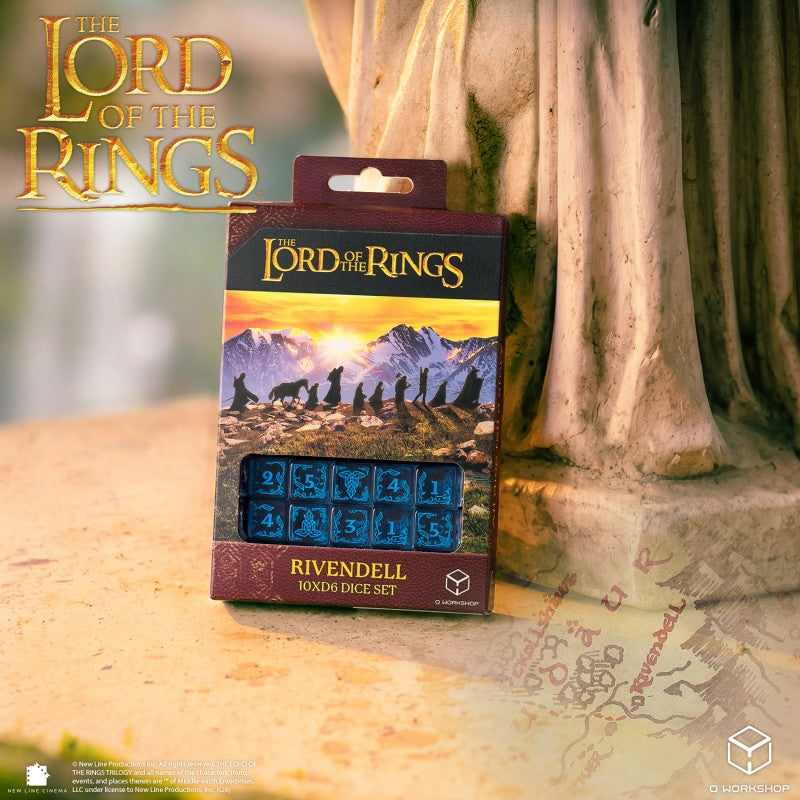The Lord of the Rings: Rivendell 10xD6 Dice Set - Water (Q-Workshop) (LOTR/190166/RIV/B2)