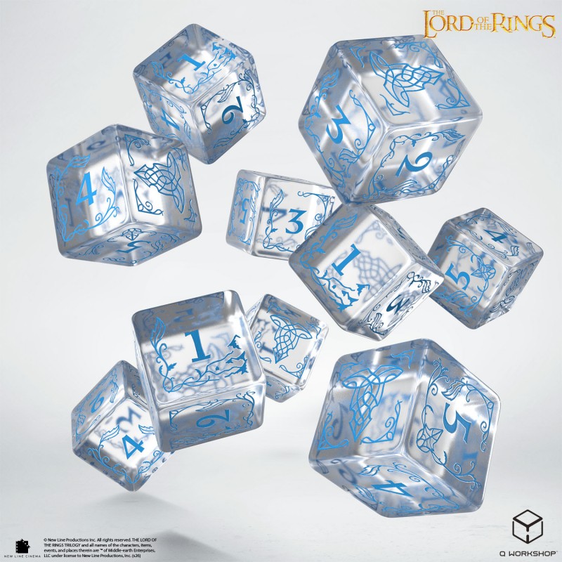 The Lord of the Rings: Rivendell 10xD6 Dice Set - Water (Q-Workshop) (LOTR/190166/RIV/B2)
