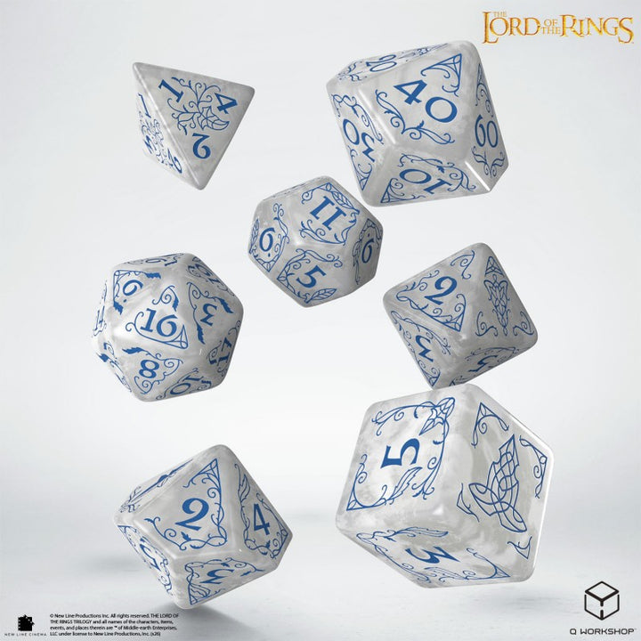 The Lord of the Rings: Rivendell Dice Set - Stone (Q-Workshop) (LOTR/190166/RIV/A1)