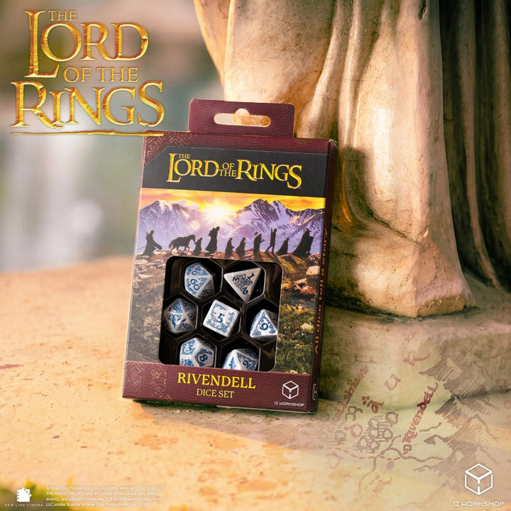 The Lord of the Rings: Rivendell Dice Set - Stone (Q-Workshop) (LOTR/190166/RIV/A1)