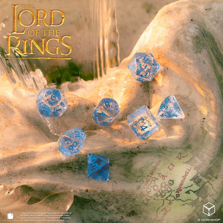The Lord of the Rings: Rivendell Dice Set - Water (Q-Workshop) (LOTR/190166/RIV/A2)