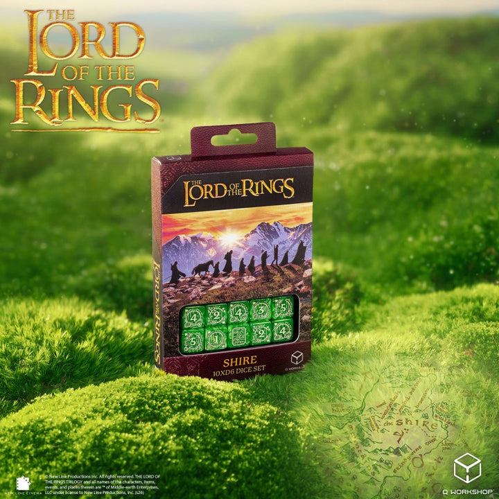 The Lord of the Rings: Shire 10xD6 Dice Set (Q-Workshop) (LOTR/190166/SHI/B)