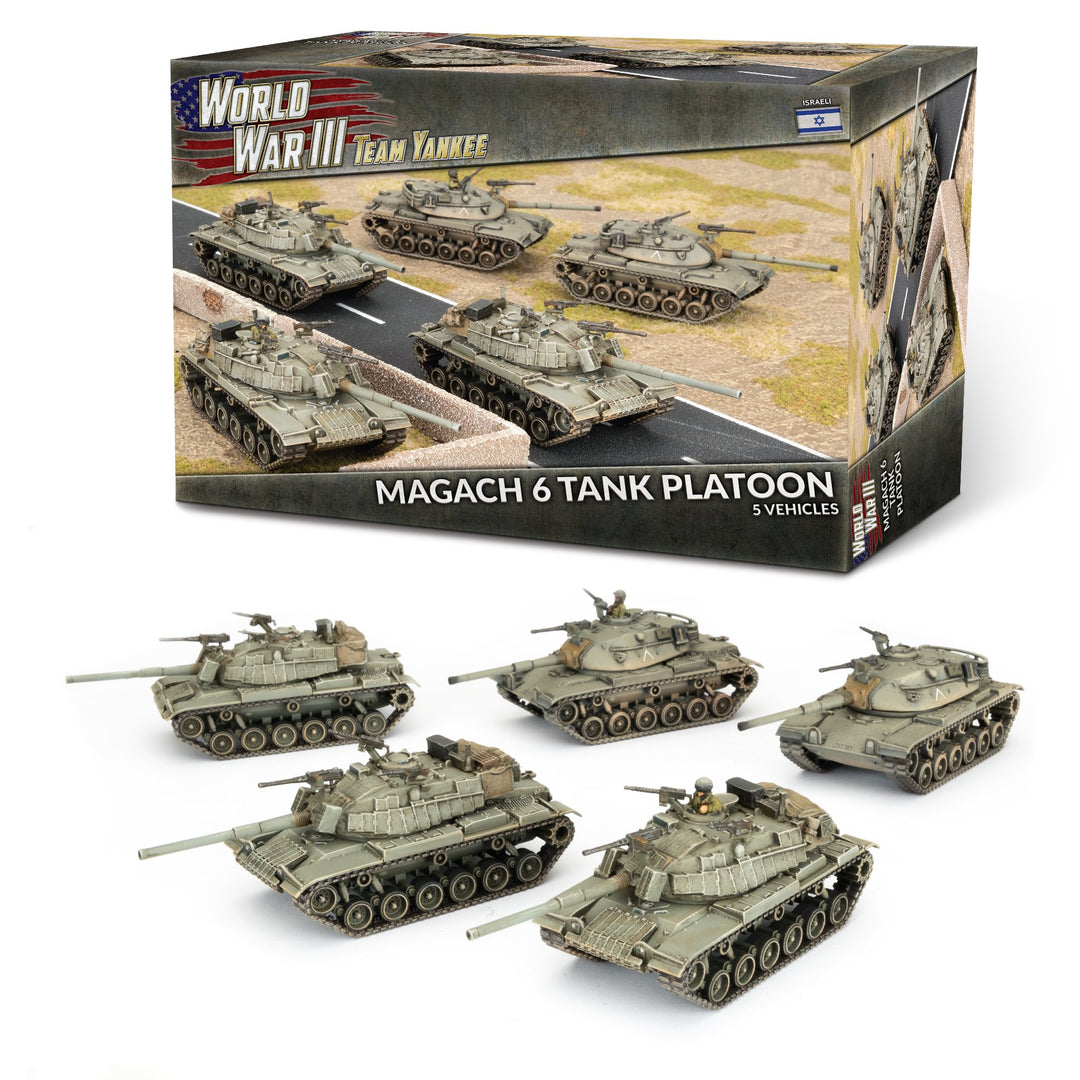 World War III: Team Yankee - Magach 6 (Blazer) Platoon (WWIII x5 Tanks Plastic) (TIBX11)