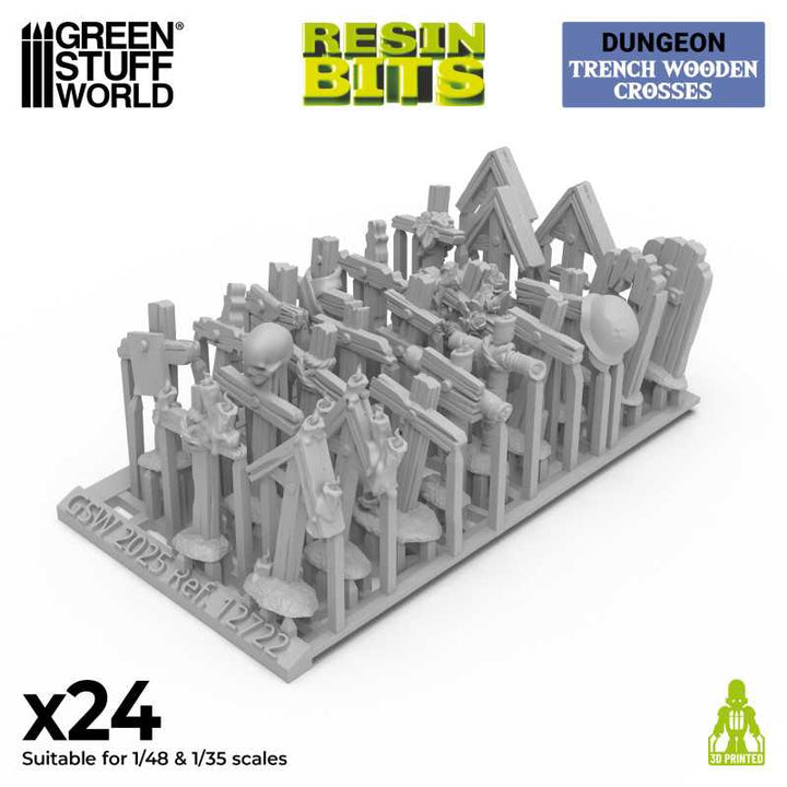 Trench Wooden Crosses 1:48-1:35 (Green Stuff World)