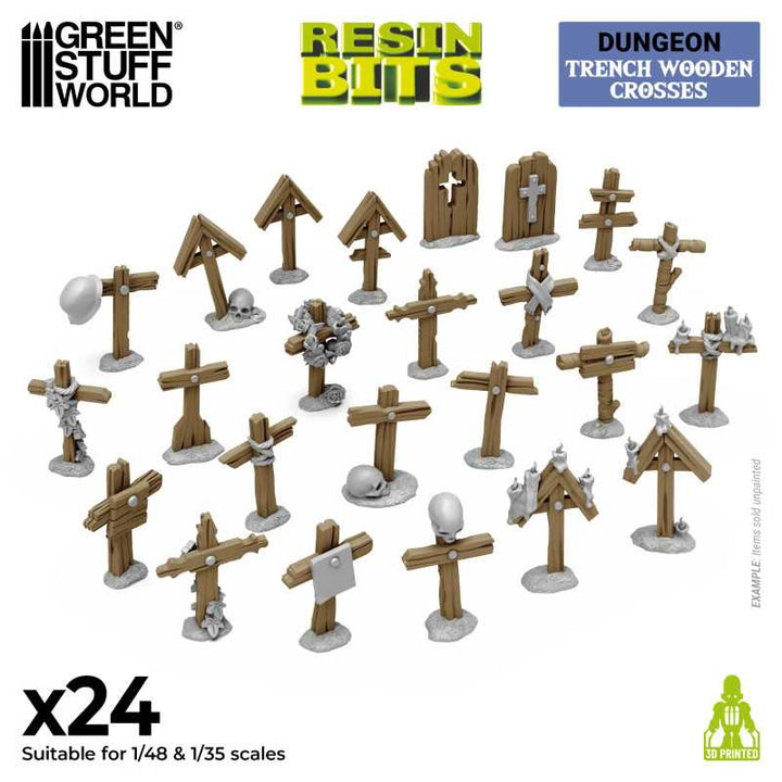 Trench Wooden Crosses 1:48-1:35 (Green Stuff World)