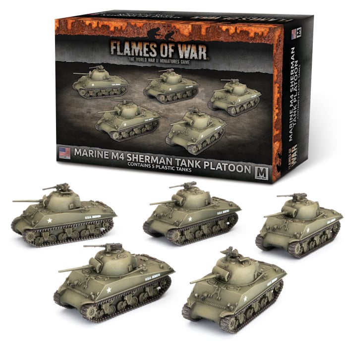Flames of War: Marine M4 Sherman Platoon (UBX99)
