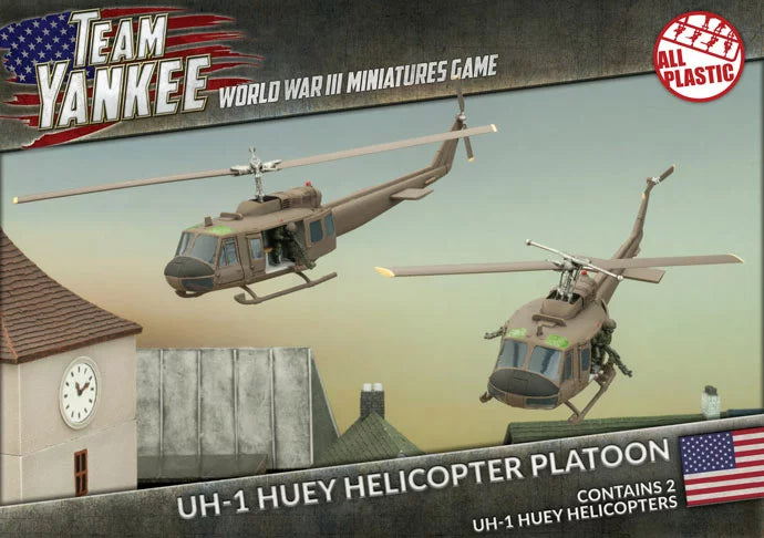 World War III: Team Yankee - UH-1 Huey Transport Helicopter Platoon (WWIII x2 Aircraft Plastic (TUBX07)