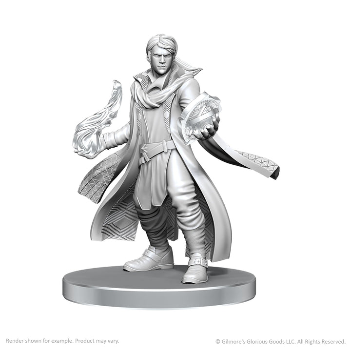 Critical Role Unpainted Miniatures: Beauregard Lionett & Caleb Widogast