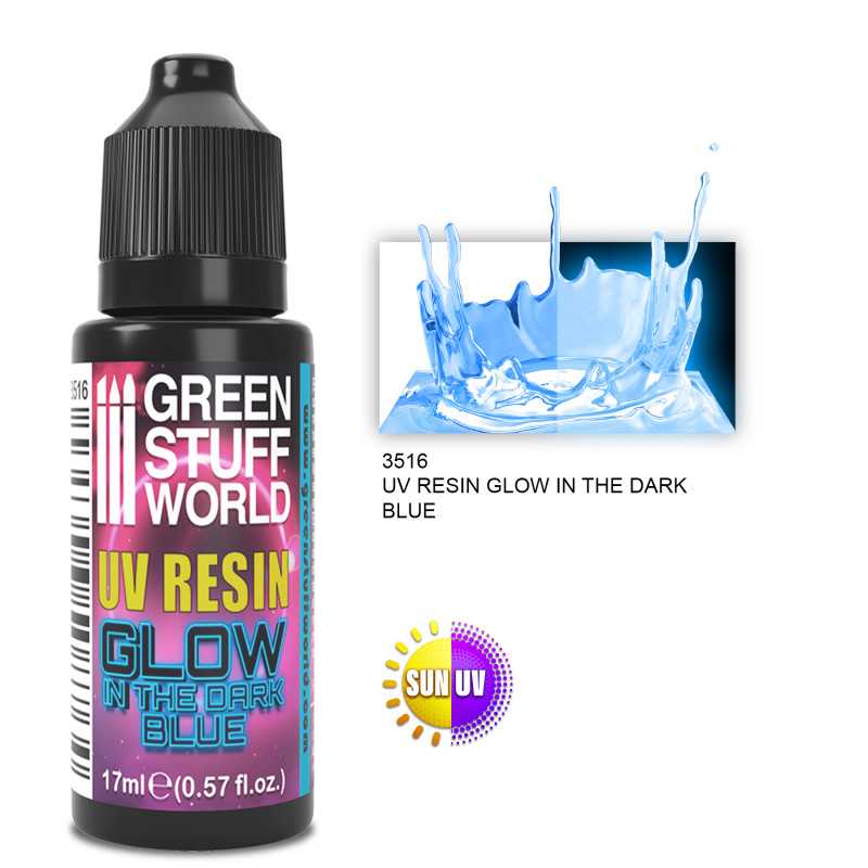 UV RESIN 17ml BLUE - Glow in the Dark (Green Stuff World)