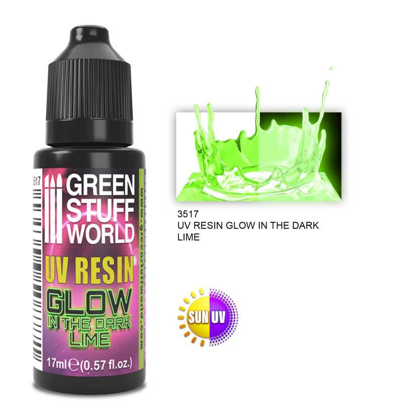UV RESIN 17ml LIME - Glow in the Dark (Green Stuff World)
