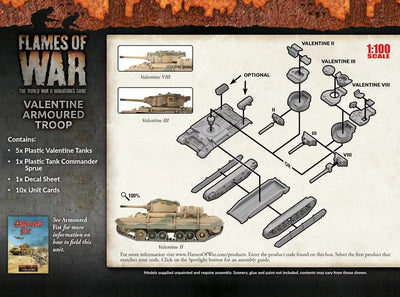 Flames of War: Valentine Armoured Troop (Plastic) (BBX43)