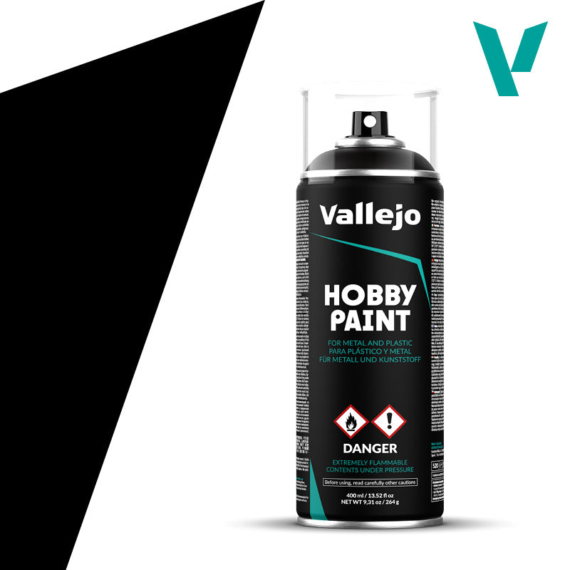 Vallejo Hobby Paint Spray: Black (28.012)